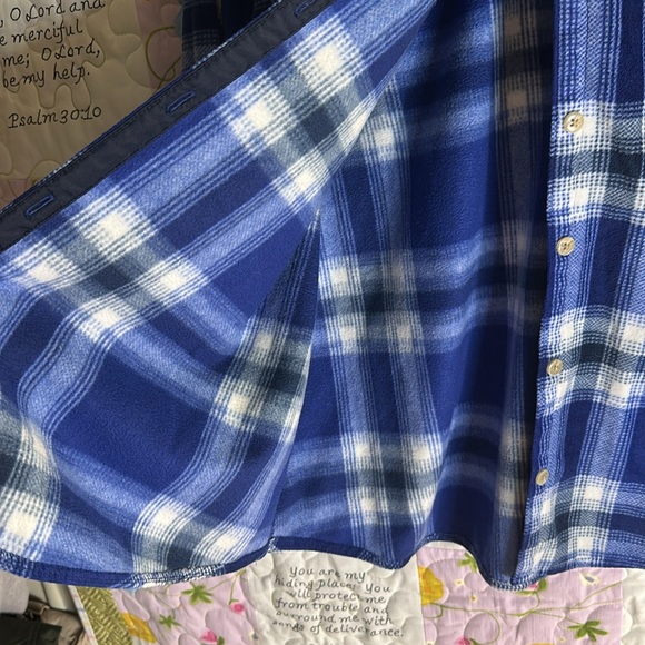 Lee Riders super soft Blue Plaid Button-Up Shirt XL - Picture 4 of 10